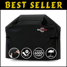 Load image into Gallery viewer, Durable Black BBQ Grill Cover, 52" - Waterproof &amp; Fade Resistant, Universal Fit