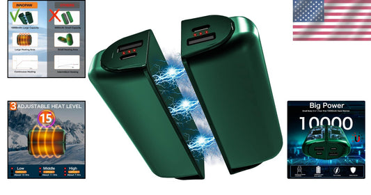 Elegant Rechargeable Hand Warmers, 3 Heat Settings, Perfect Winter Gift (2 Pack)
