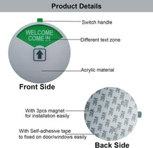 Load image into Gallery viewer, 6-Pack Acrylic Privacy Signs: Welcome, In a Meeting, Out of Office - Easy Mount