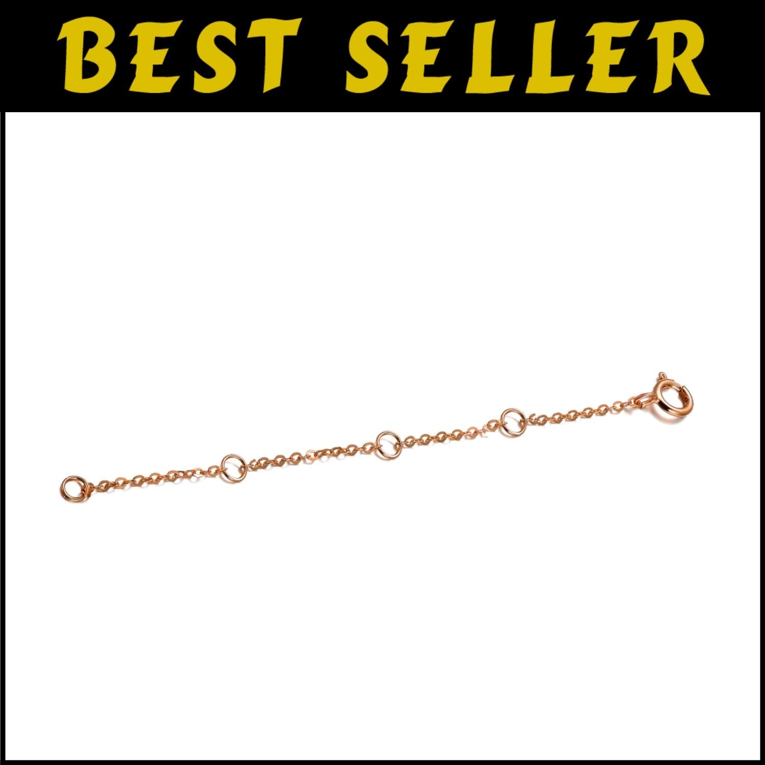 Durable 14K Gold Chain Extender - 4 Inch Adjustable Length for Necklaces & More