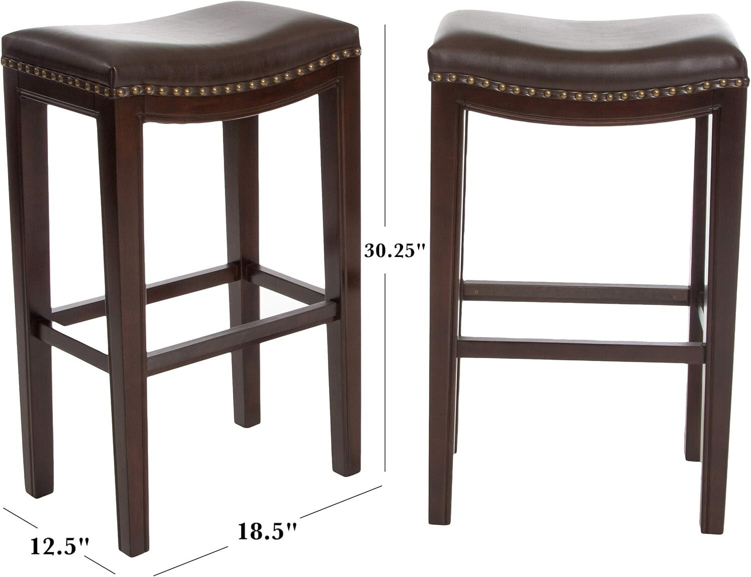 Christopher Knight Avondale Brown Backless Bar Stools - 2-Pc Set, 30'' Height