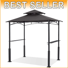 Load image into Gallery viewer, Durable 8x5 Grill Canopy Shelter with LED Light for Stylish Outdoor Cooking