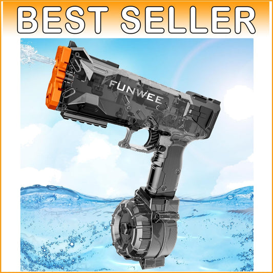 Full Automatic Water Pistol with 500+ Blasts - Summer Pool Toy, Easy Refill