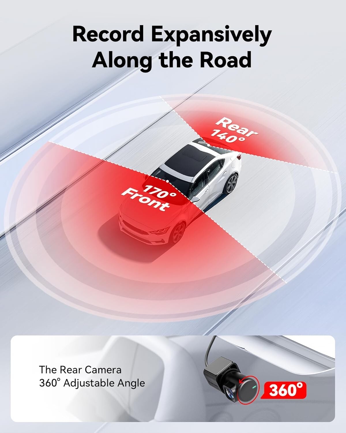 Advanced Dual Dash Cam with Parking Monitor - 24H Security & G-Sensor Alert