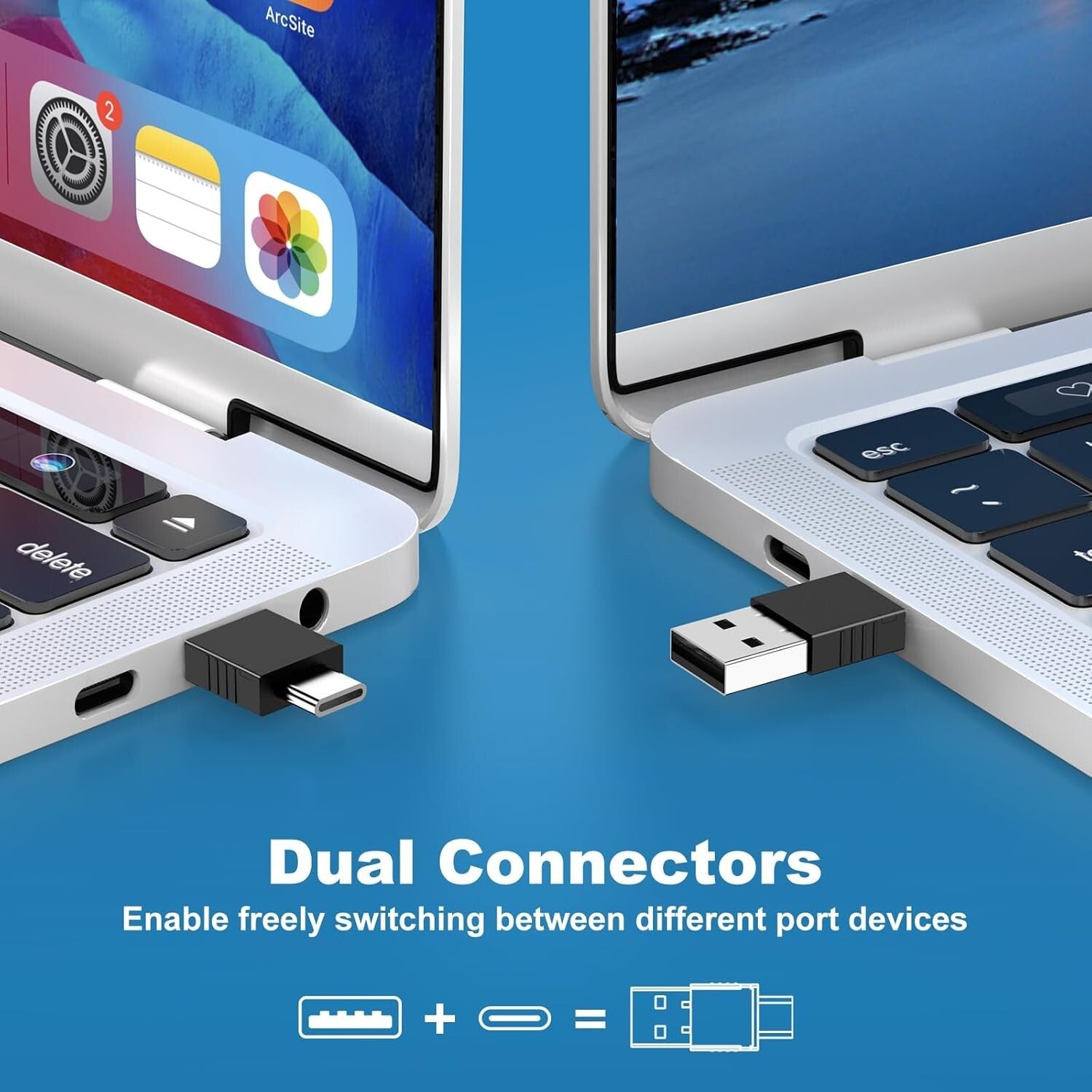 2-in-1 USB Type C Wireless Presentation Clicker - Advanced Highlight & Magnifier