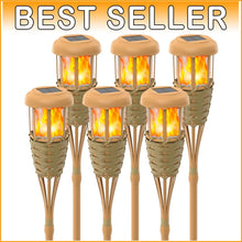 Load image into Gallery viewer, Energy Efficient Solar Torch Lights with Realistic Flickering Flame - 6 Pack