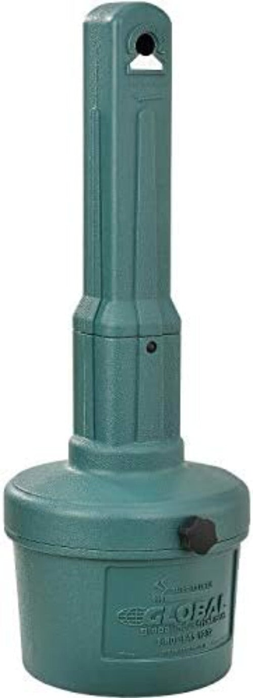 Durable Round Outdoor Cigarette Ashtray - Weather-Resistant & Fire-Safe Design