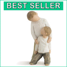 Load image into Gallery viewer, Sentimental Hand-Carved Brothers Figure - Capturing Moments of Togetherness