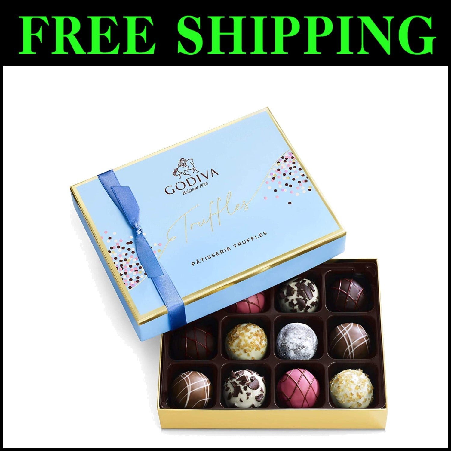 Elegant 12-Piece Chocolate Truffles Gift Box for Birthdays & Special Moments