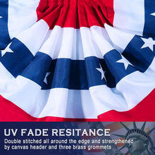 Load image into Gallery viewer, Durable Polyester American Fan Flag - Patriotic Half Banner for Indoors/Outdoors