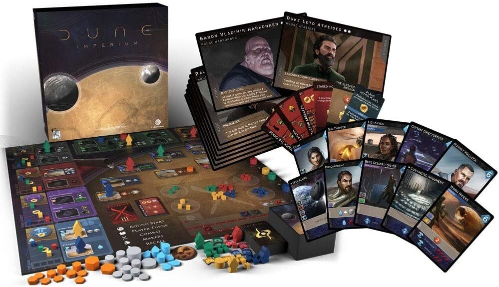 Dune: Imperium Board Game with Deck-Building Strategy & Film Inspiration