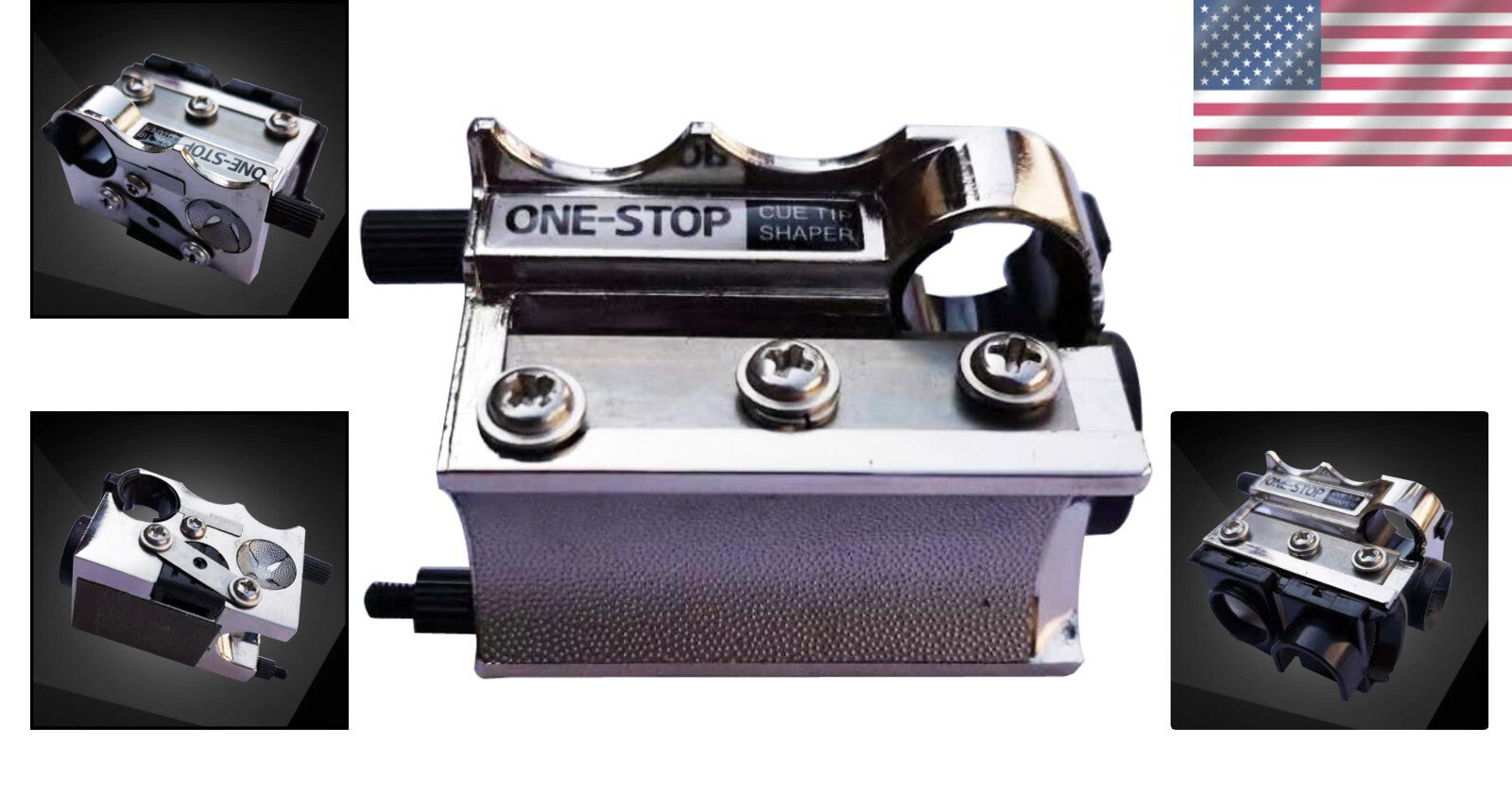 Professional-Grade Pool Cue Tip Repair Tool with Extra Blade - Compact Design