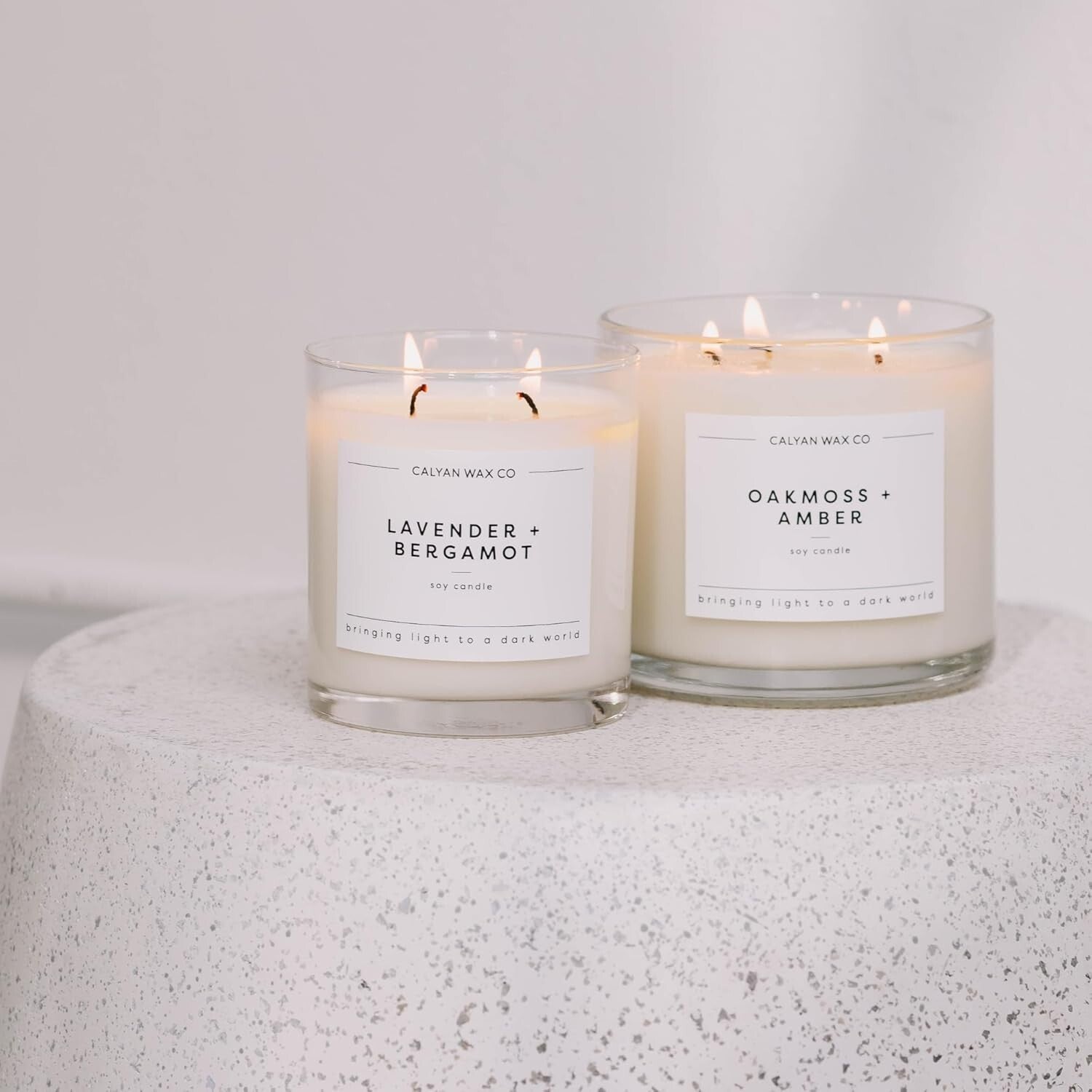 Classic 3-Wick Cedar Tobacco Candle in Glass Jar - 43 Hour Burn, Gift-Ready