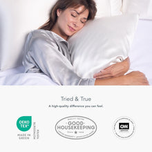 Load image into Gallery viewer, Luxurious 25mm Pure Mulberry Silk Pillowcase, Silver Good Housekeeping Winner