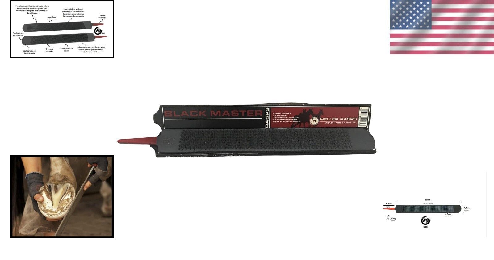 Efficient Black Alloy Steel Rasp - Perfect for Outdoor Horses with Hard Hooves