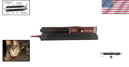Efficient Black Alloy Steel Rasp - Perfect for Outdoor Horses with Hard Hooves