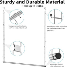 Load image into Gallery viewer, Adjustable Stainless Steel Hanging Rods - Maximize Closet Space with Ease