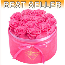 Load image into Gallery viewer, Beautiful Preserved Rose Bouquet in Velvet White Box - Gift of Lasting Love