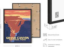 Load image into Gallery viewer, Customizable Vintage National Park Art - 8x10 Mountain Posters in Black Frame