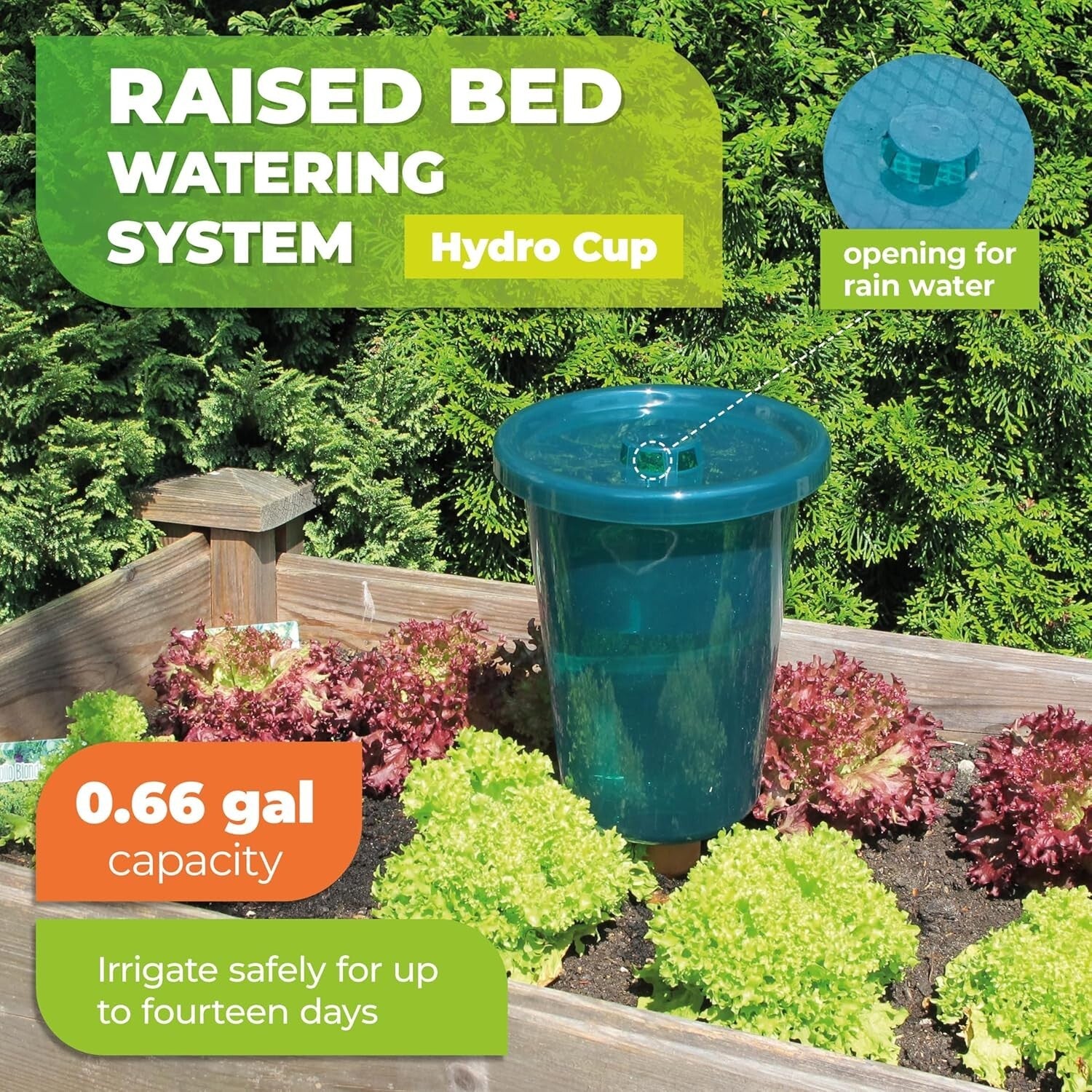 Eco-Friendly Hydro Cup Self-Watering Planters – 0.66 Gallon Capacity, Set of 4