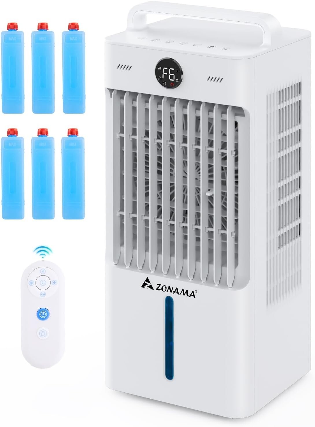 Energy-Efficient 3-in-1 Portable Air Cooler with Remote Control & 2.64-Gal Tank