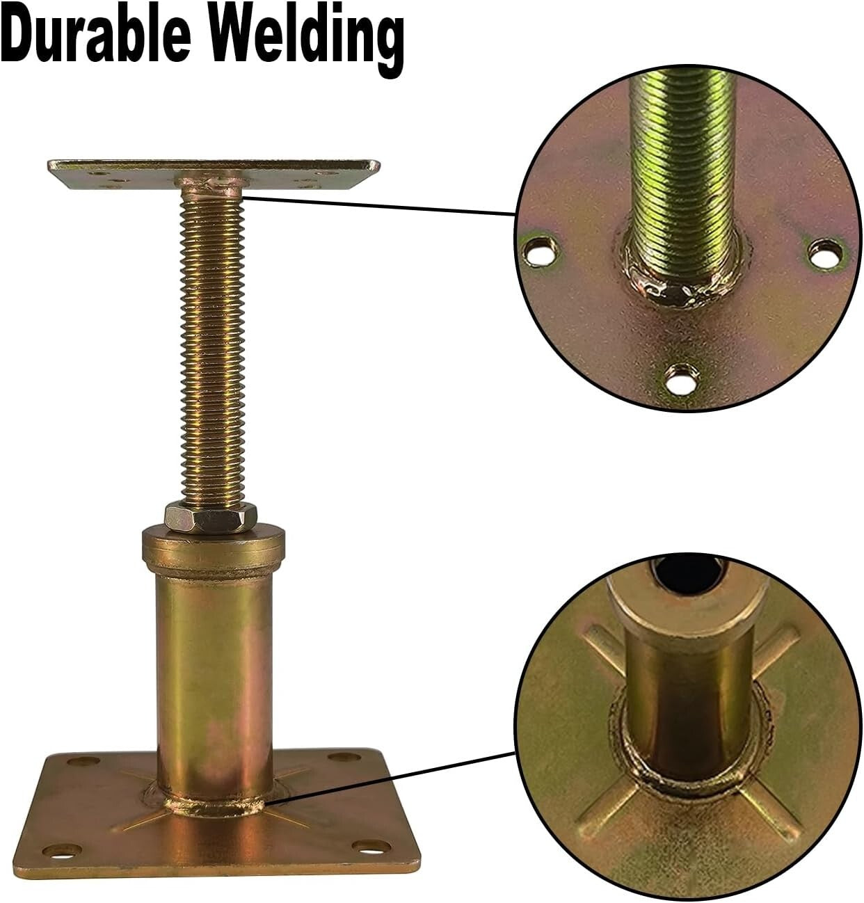 Adjustable Mini Screw Floor Jacks for Leveling - 4 Pack, 4500 lbs Capacity