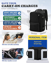 Load image into Gallery viewer, Versatile Travel Backpack with Vacuum Compression &amp; USB Charging for Adults