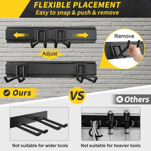 Load image into Gallery viewer, Durable Alloy Steel Wall-Mounted Tool Rack - Space-Saving 10 Hook Organizer