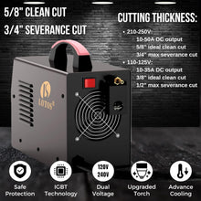 Load image into Gallery viewer, LT5000D Plasma Cutter: 2024 Upgrade - Fast, Smooth Cuts with Dual Voltage Power