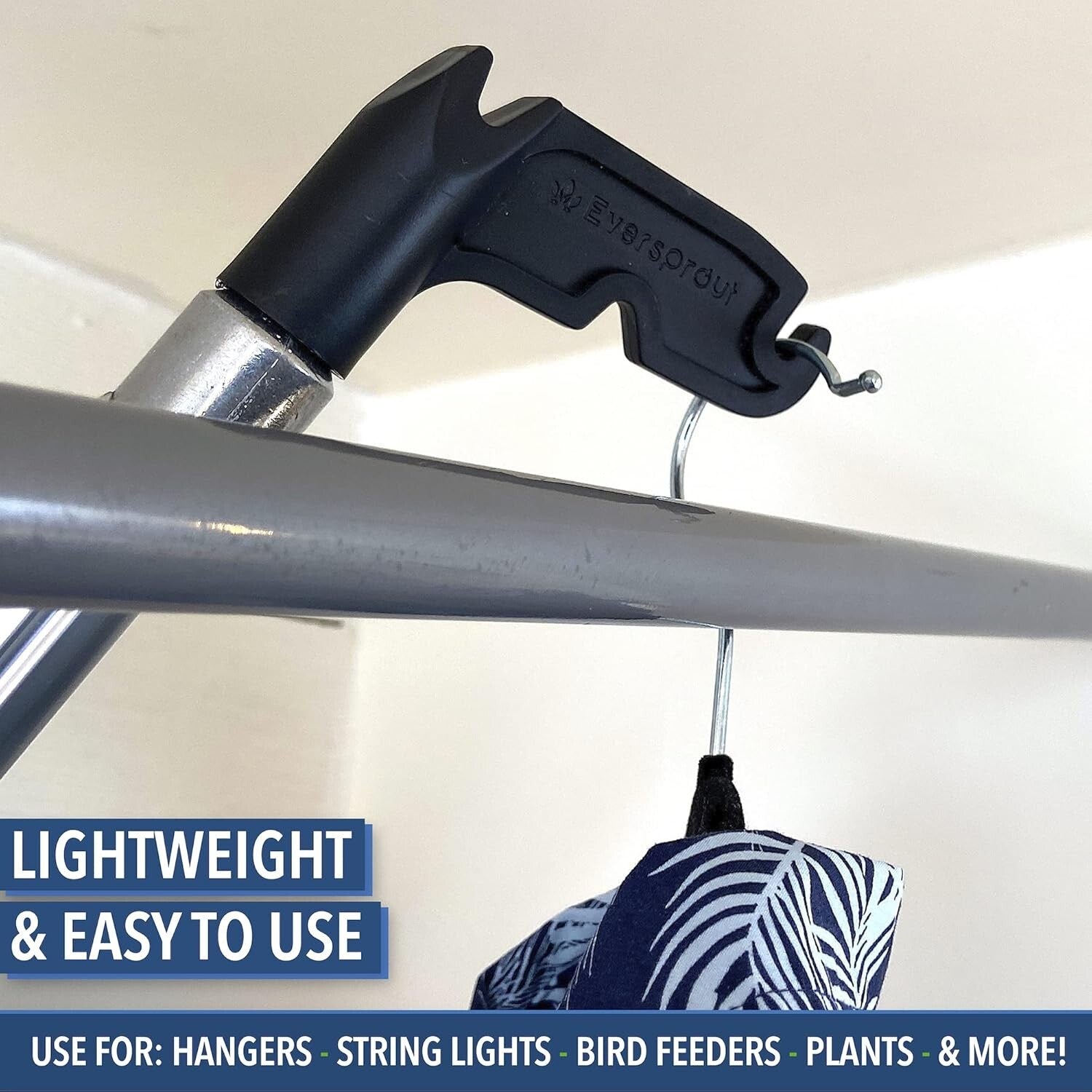 3.5ft Adjustable Utility Hook and Extension Pole for Effortless Reaching