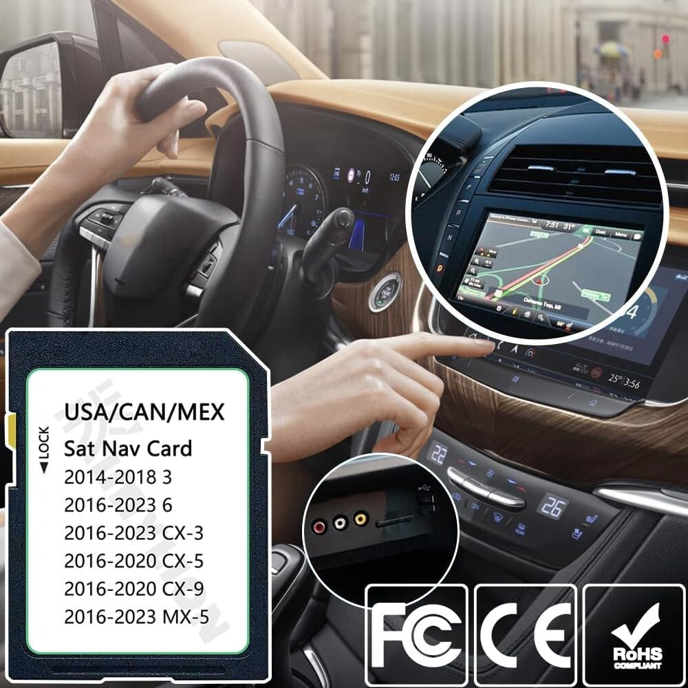 32GB Mazda Navigation SD Card with Easy Installation for 2016-2023 Vehicles