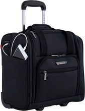 Load image into Gallery viewer, Durable 15-Inch Under Seat Travel Bag with USB Charger - Versatile Black Luggage