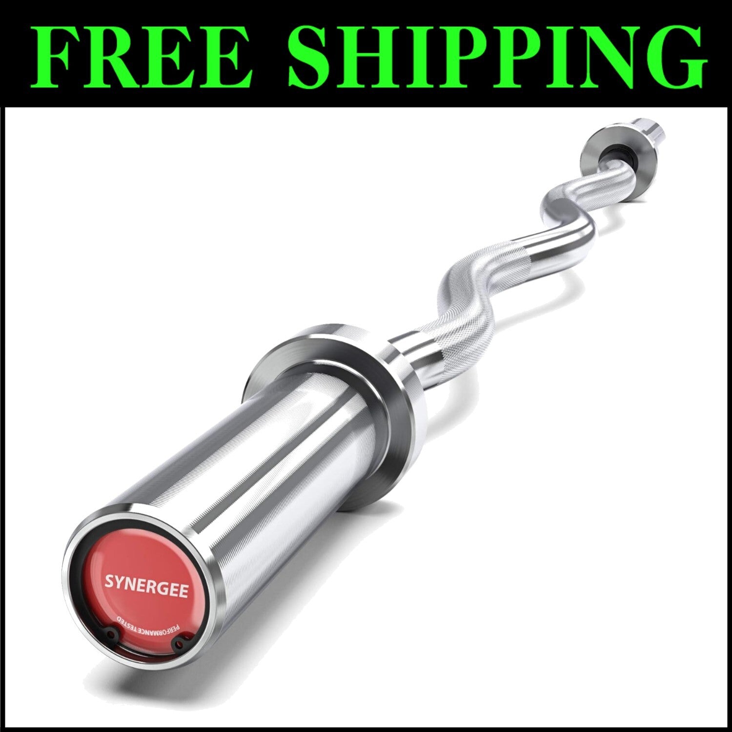 Ergonomic Curl Bar with Chrome Finish - Perfect for Curls & Extensions, 19lbs