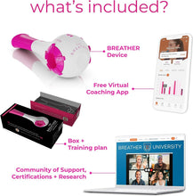 Load image into Gallery viewer, Pink Breathing Exercise Device: Adjustable Resistance for Lung Health
