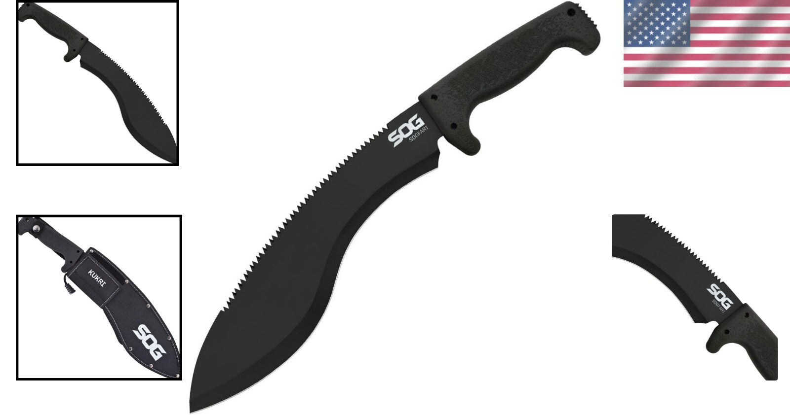 Ergonomic 13-Inch Kukri Machete with Saw and Durable Nylon Sheath - FARI Series