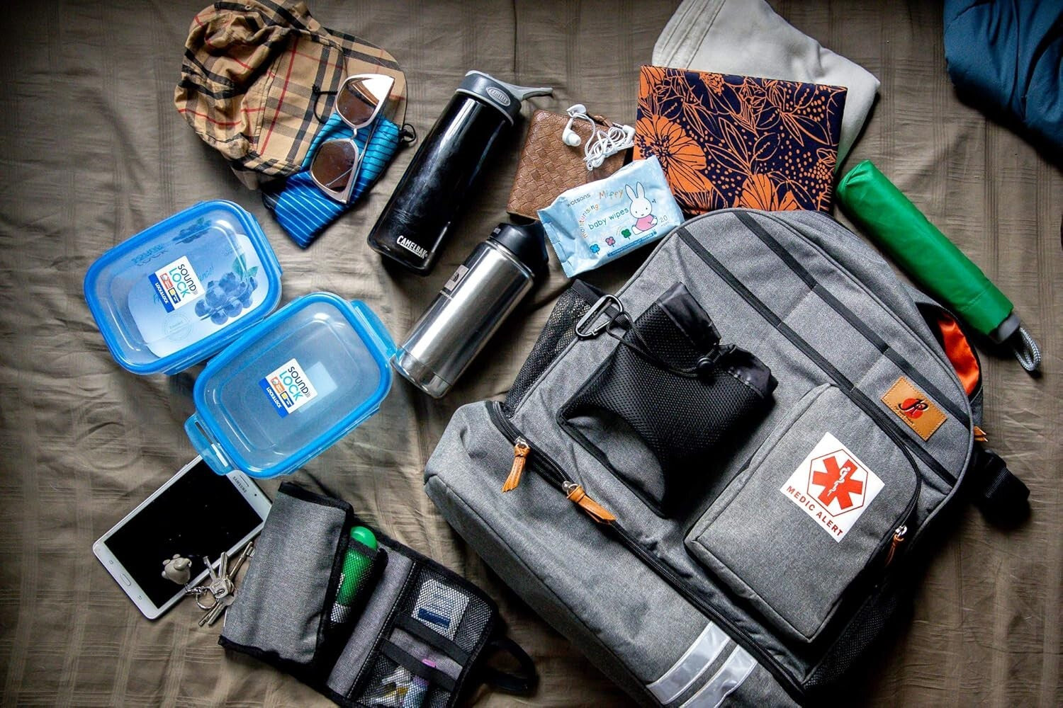 Extra-Large Scooter Wheelchair Backpack with Insulated Compartment & Cup Holder