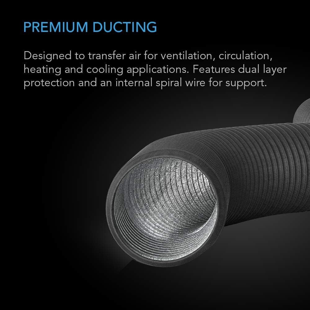 Durable 8-Inch Flexible Ducting - 25ft Heavy-Duty Aluminum Ventilation Solution