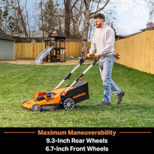 Load image into Gallery viewer, Compact Cordless Lawn Mower with 3-in-1 Function &amp; Folding Handle for Storage