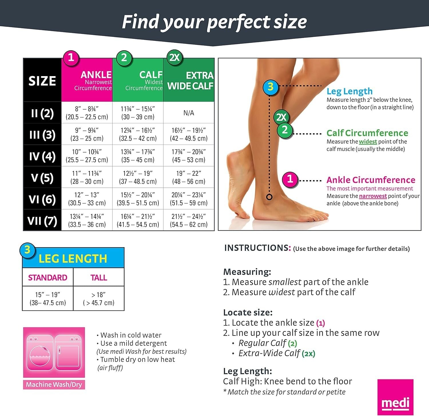 Timeless Black Calf High Compression Socks for Men - 15-20 mmHg Support