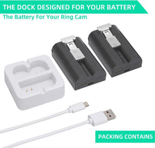 Load image into Gallery viewer, Complete 2-Pack 6040mAh Battery Solution with Charger for Ring-Doorbell &amp; Cam