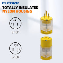 Load image into Gallery viewer, Commercial Grade Lighted Electrical Plug &amp; Connector Set - 5 Pack in Yellow