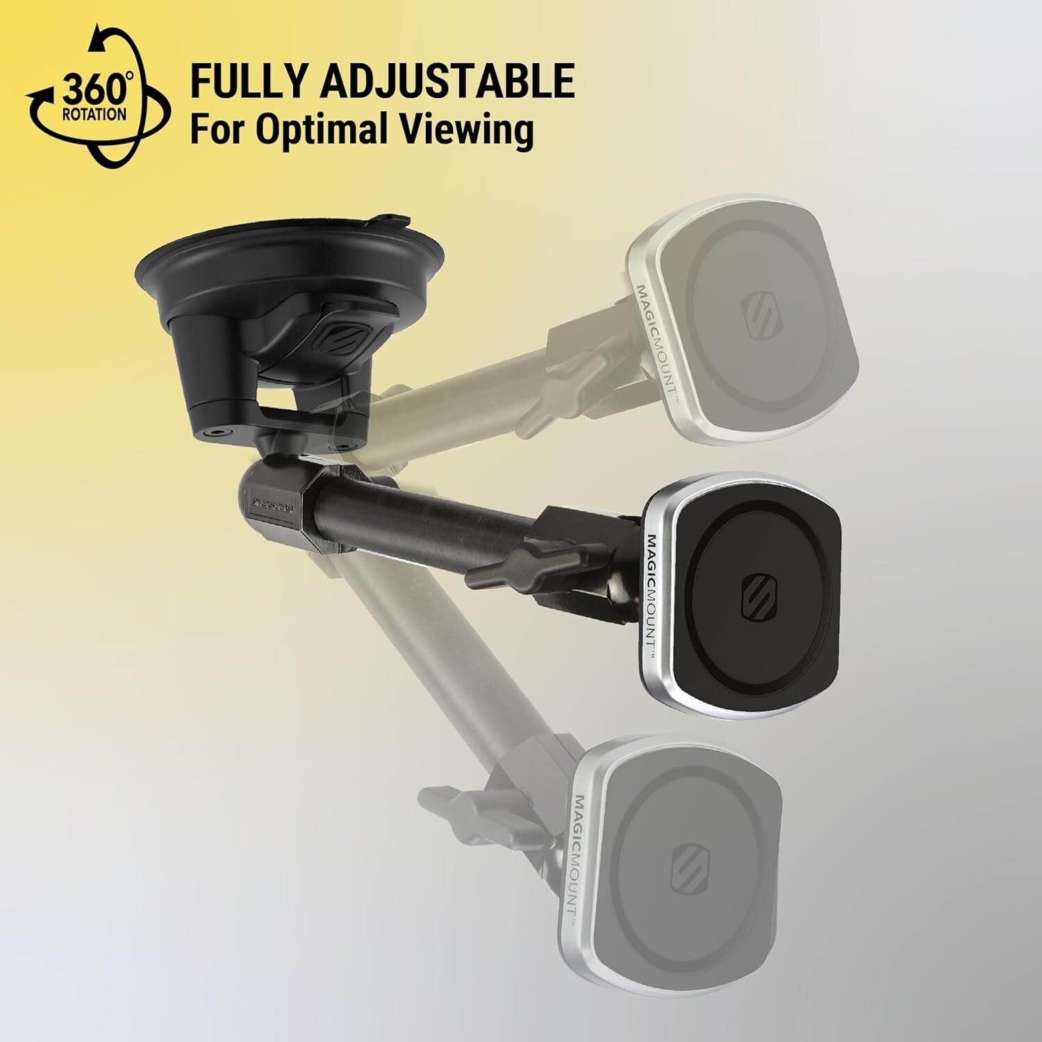 Stable 360-Degree Rotating Heavy Duty Phone Holder for Car & Truck Navigation