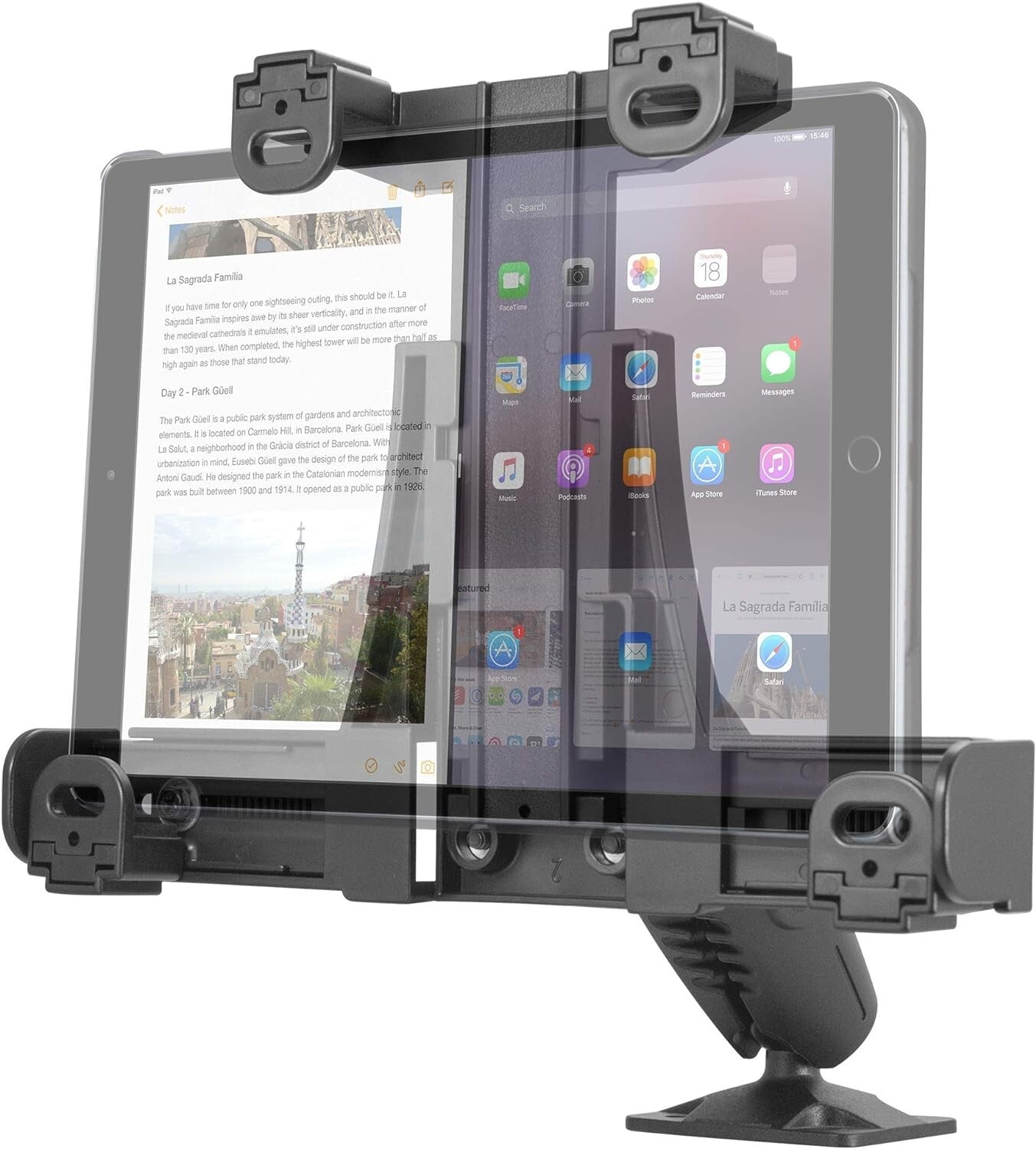 Heavy-Duty Locking Tablet Mount for 7-10" Devices - Ideal for Vehicles & Walls