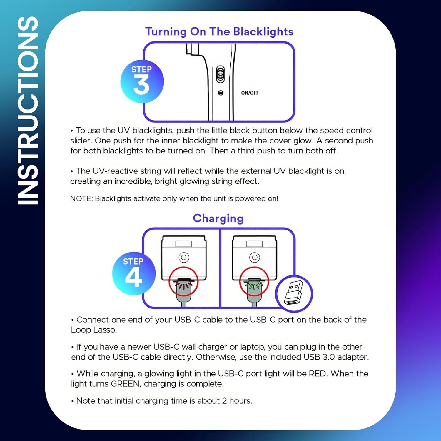 Rechargeable Glow String Shooter with UV Blacklight - Ultimate Kids STEM Toy