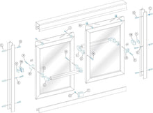 Load image into Gallery viewer, Complete Chrome Parts Kit for Framed Sliding Shower Doors - Upgrade Made Easy