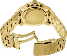 Load image into Gallery viewer, 200m Water Resistant Diver's Chronograph Watch with Blue Dial &amp; Gold Tone Band