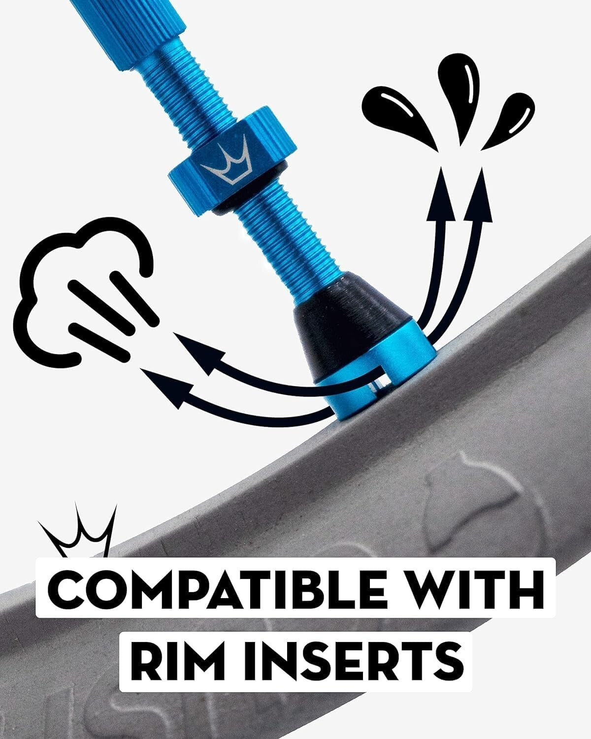 X Chris King Tubeless Valves with Integrated Spoke Key - Lightweight & Durable