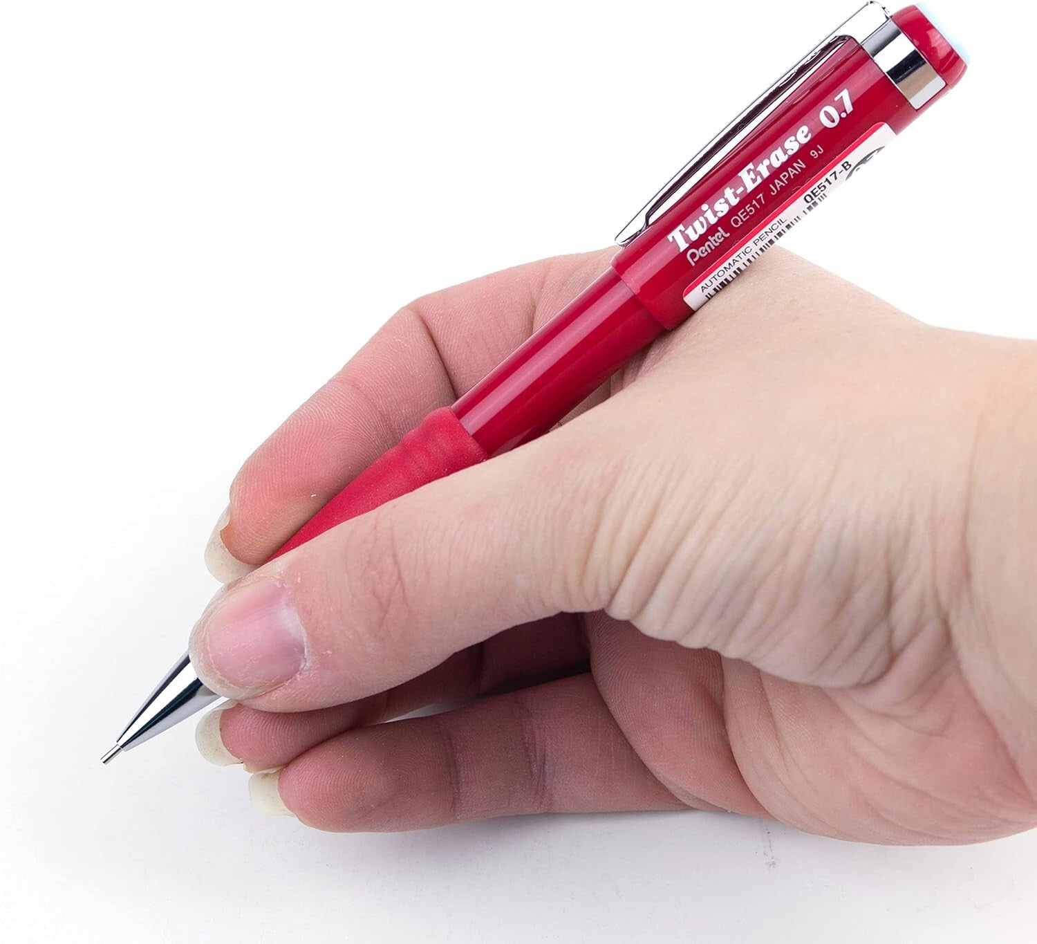 Comfortable 0.7mm Twist-Up Eraser Mechanical Pencil - Pack of 12 Red Barrels
