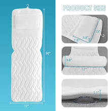 Load image into Gallery viewer, Machine Washable Luxury Bath Cushion &amp; Lumbar Pillow with 14 Strong Suction Cups