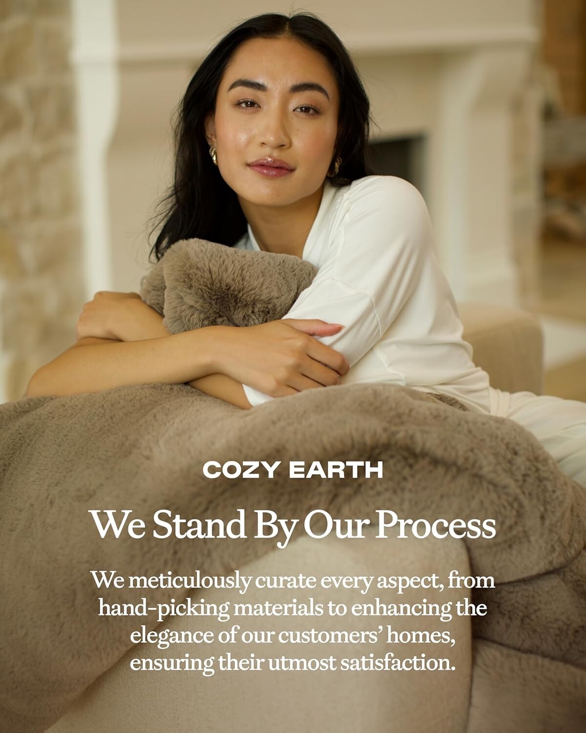 Dove Grey Faux Fur Cuddle Throw - Plush & Cozy 60" x 50" for Ultimate Relaxation